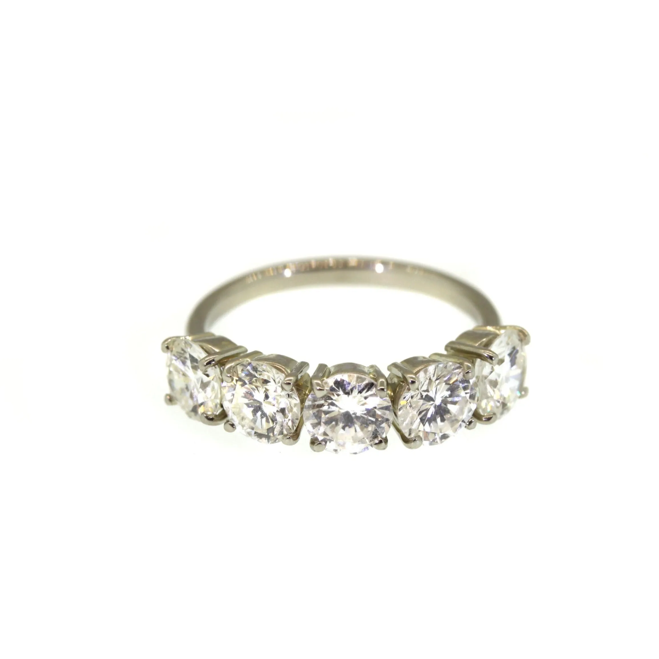 Five Diamonds Halo Band Ring