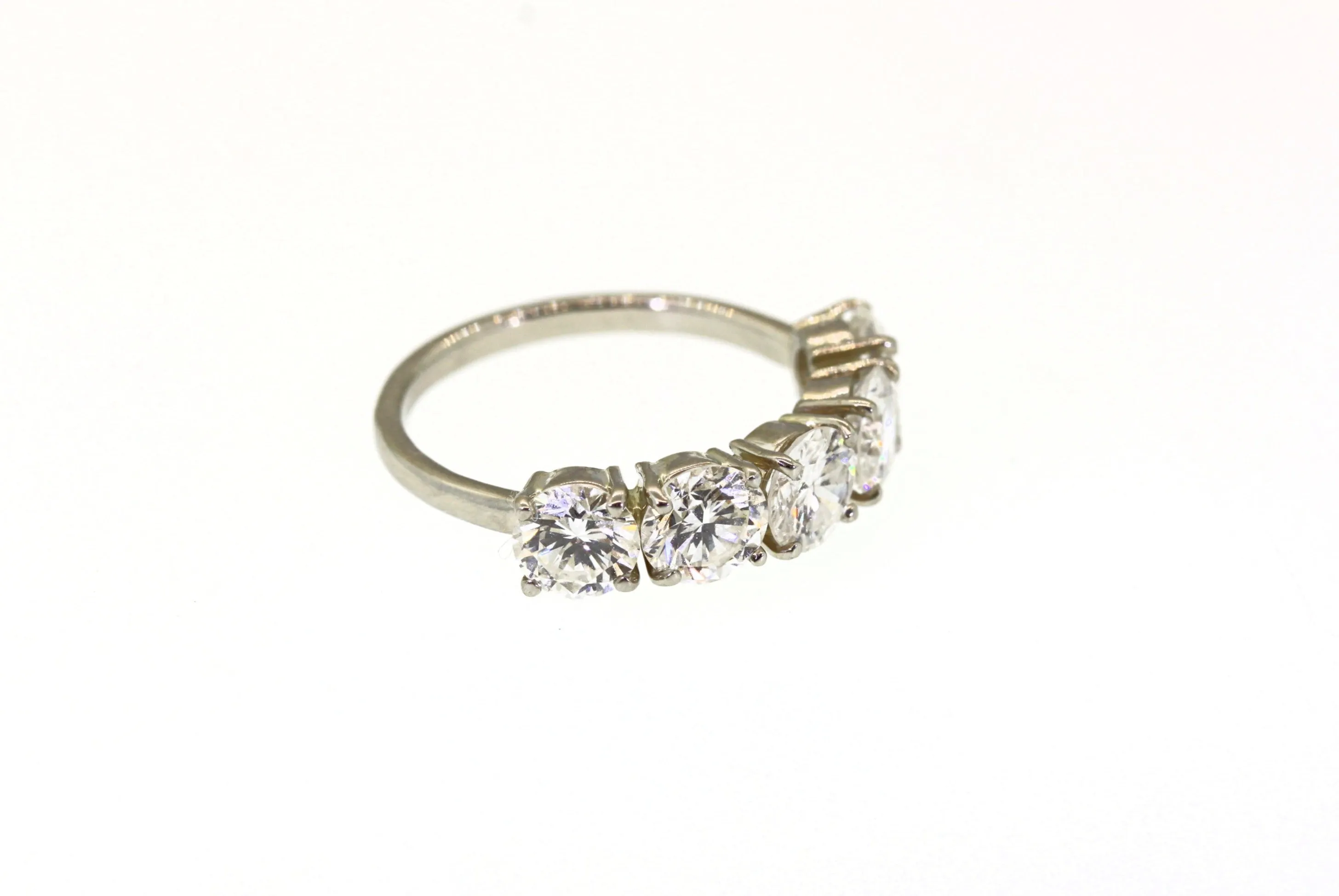 Five Diamonds Halo Band Ring