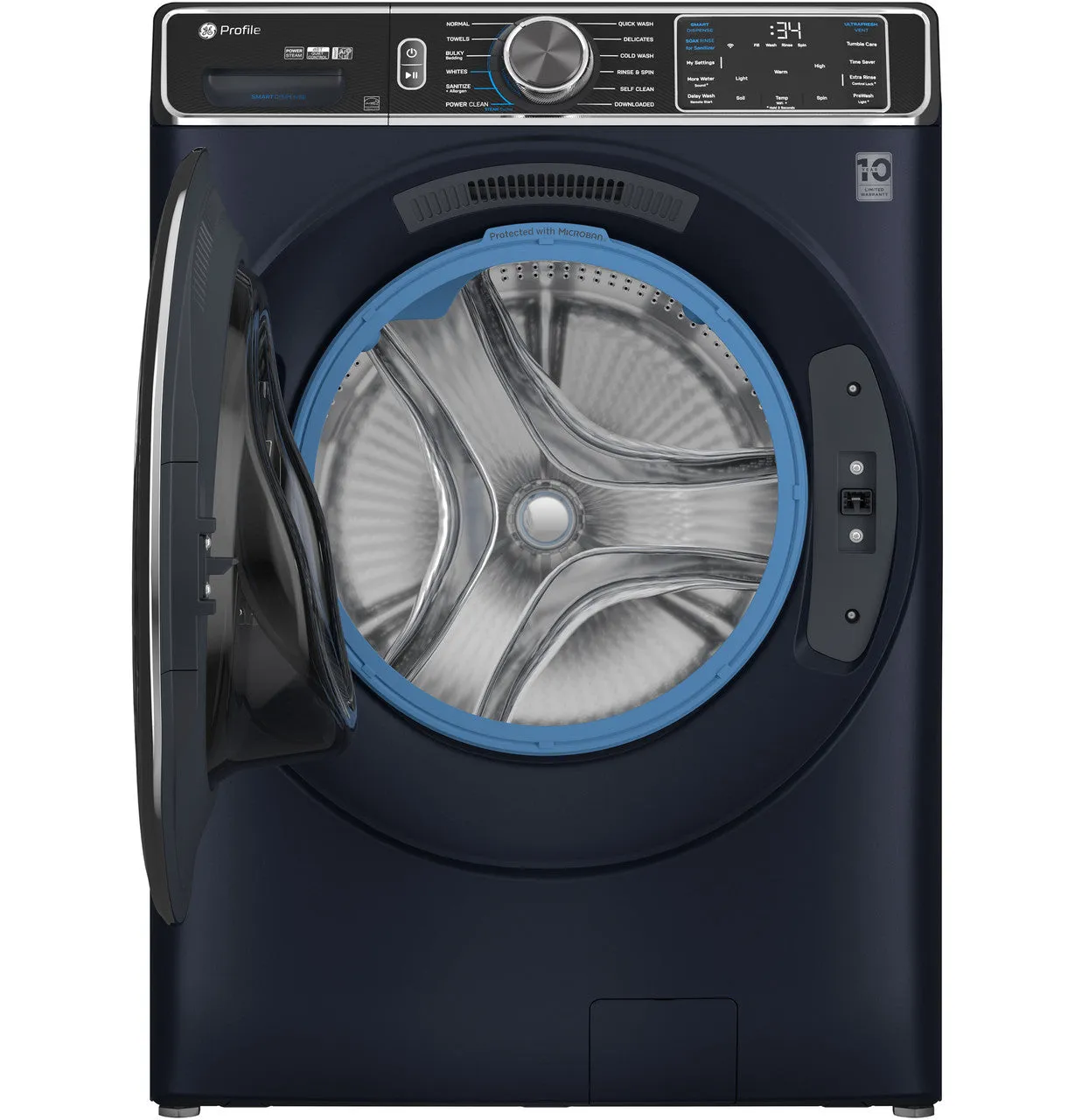 GE Profile 5.3 cu. ft. Capacity Smart Front Load ENERGY STAR Washer with UltraFresh Vent System  with OdorBlock