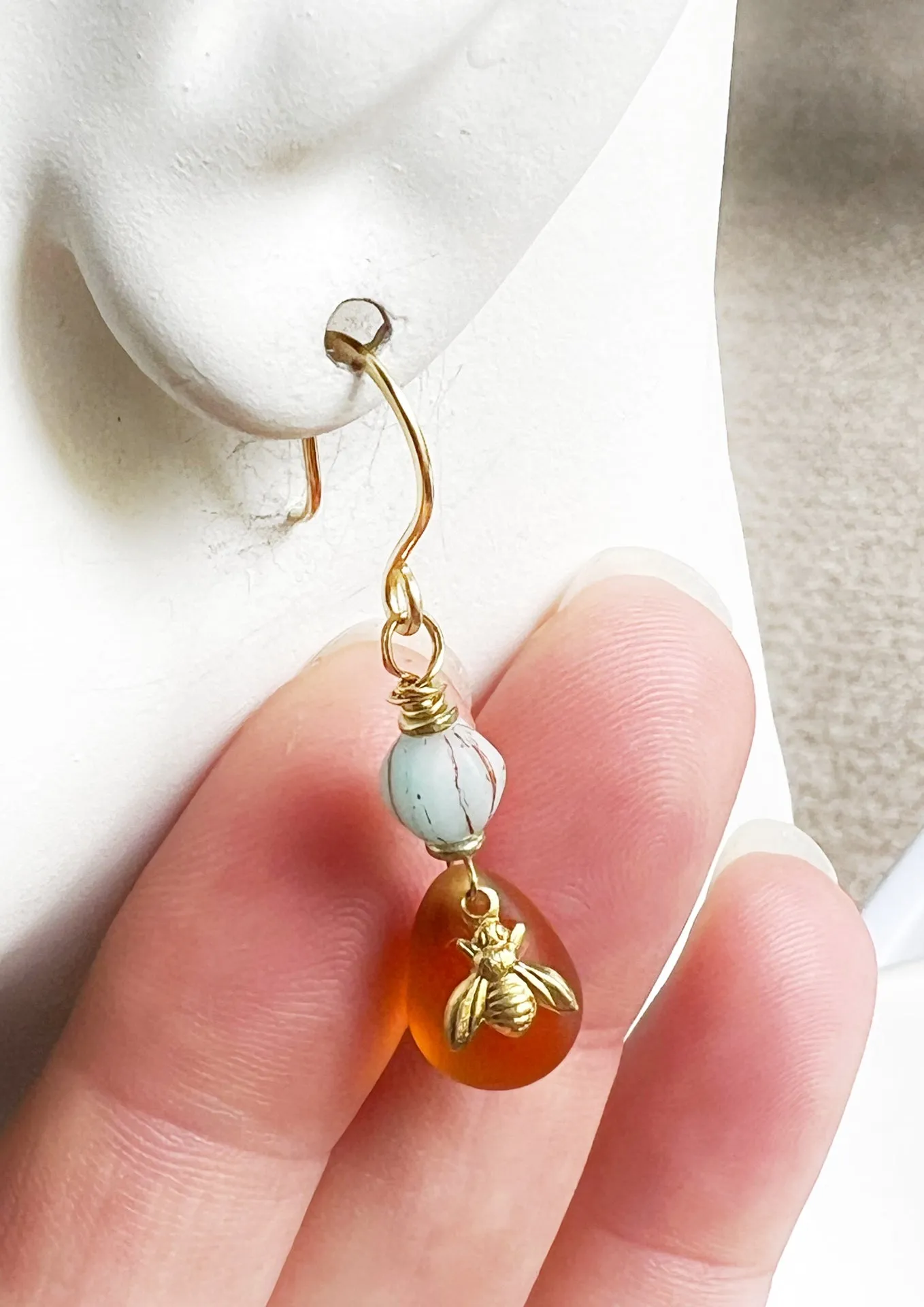 HoneyBead - Don't Worry Bee Happy Earrings