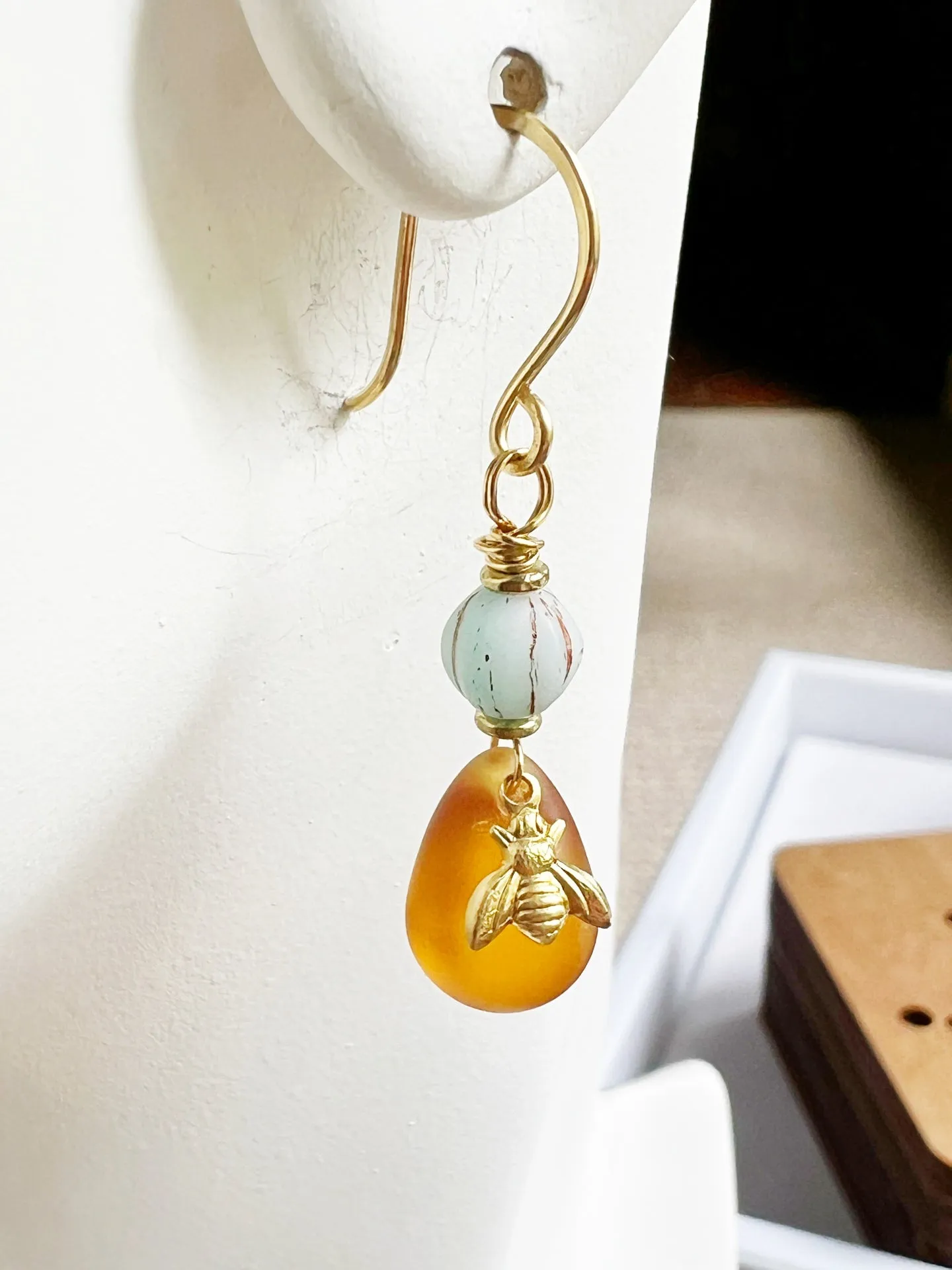 HoneyBead - Don't Worry Bee Happy Earrings