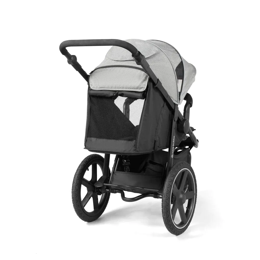 Ickle Bubba Venus Max Jogger Stroller I-Size Travel System with Isofix Base - Black / Space Grey / Black