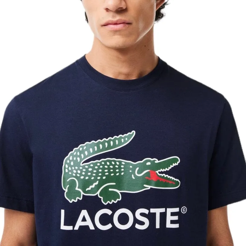 Lacoste Jersey Signature Print Tee (Navy Blue) TH1285-51