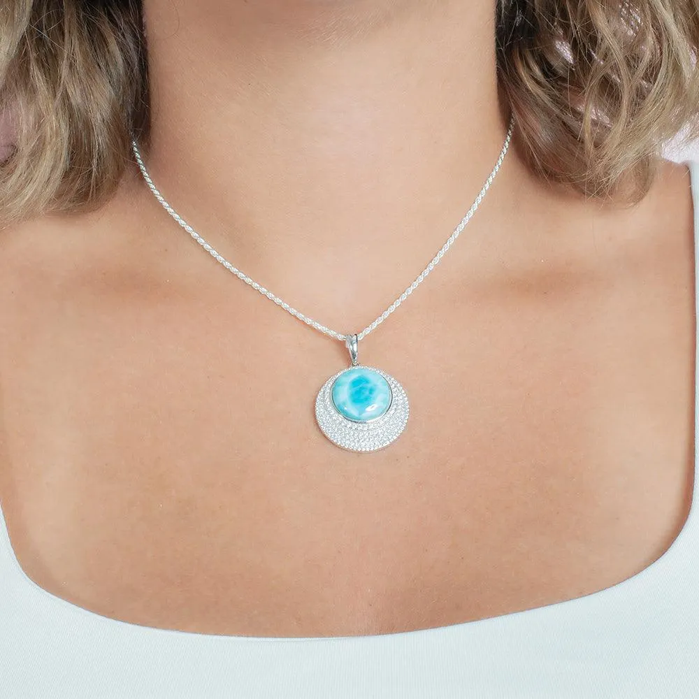 Larimar Sun Goddess Pendant