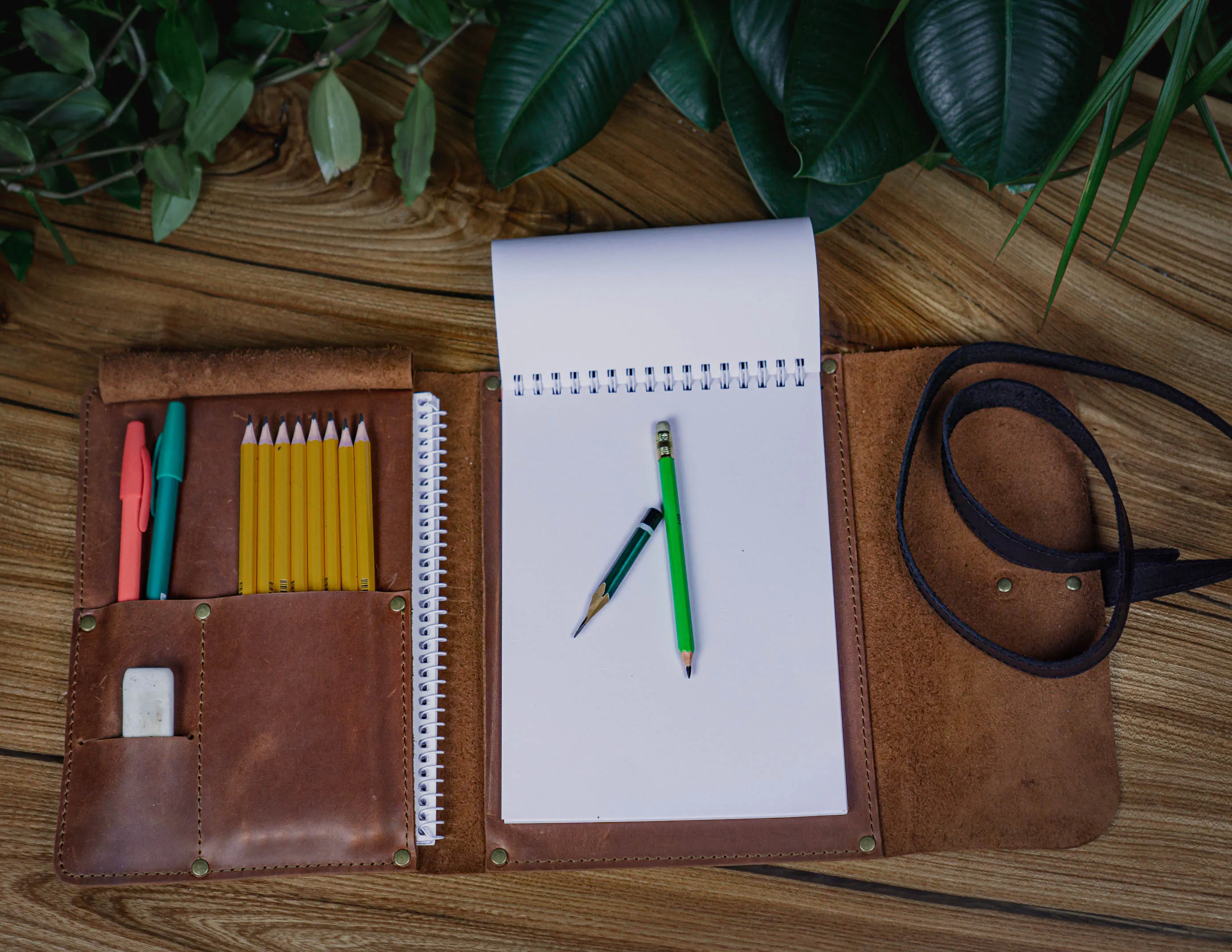 Leather A5 Sketchbook Cover | Handcrafted | Personalized