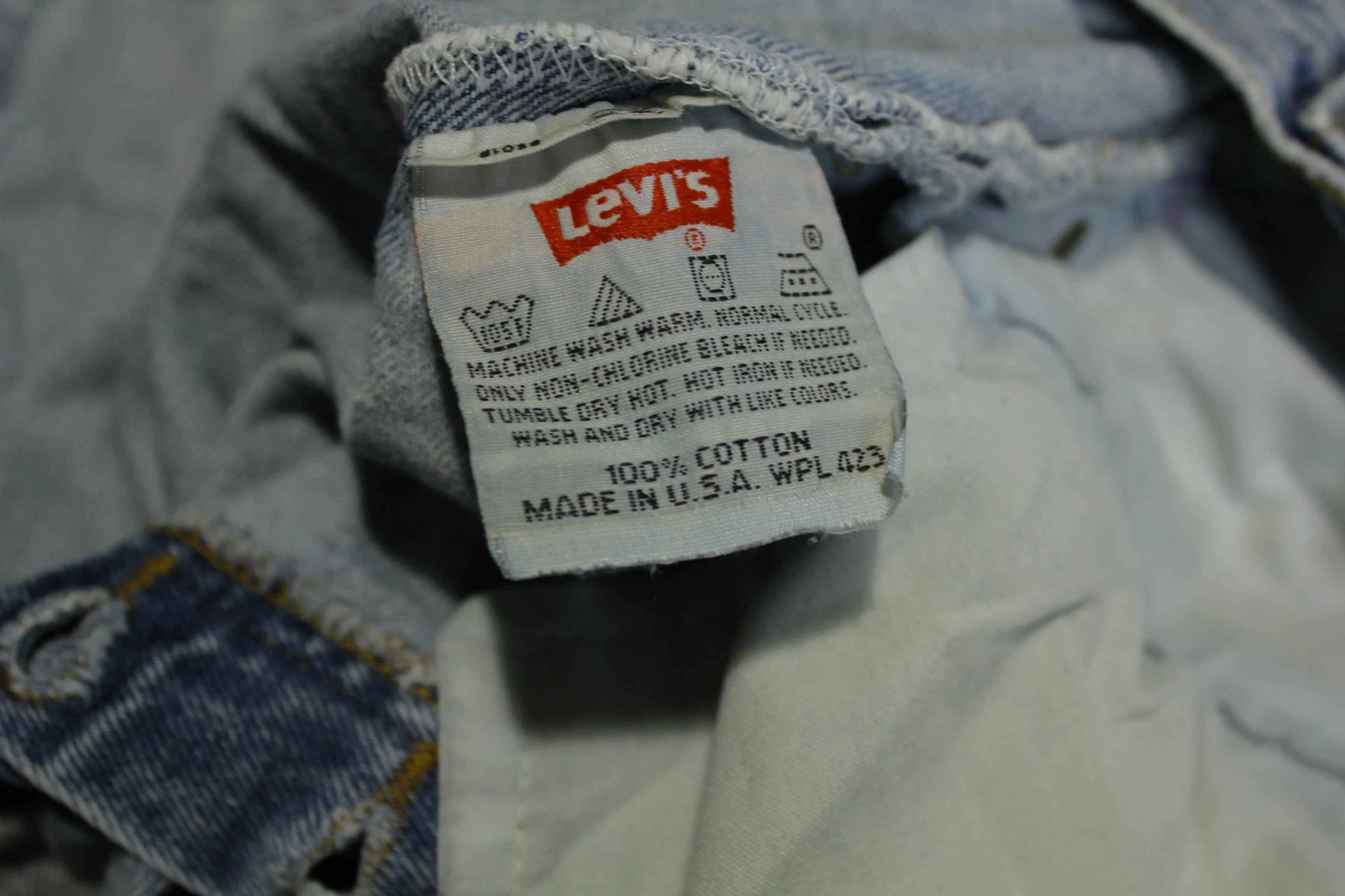 Levis 501 Distressed Button Fly Vintage 90's Denim Grunge Punk Red Tab Blue Jeans