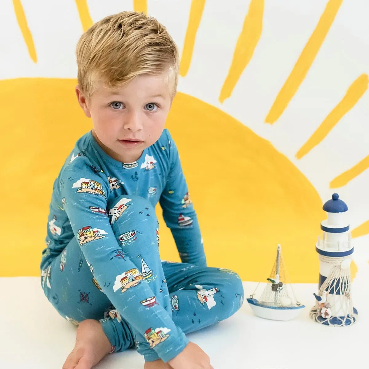 Lighthouses Kids Bamboo Pajamas