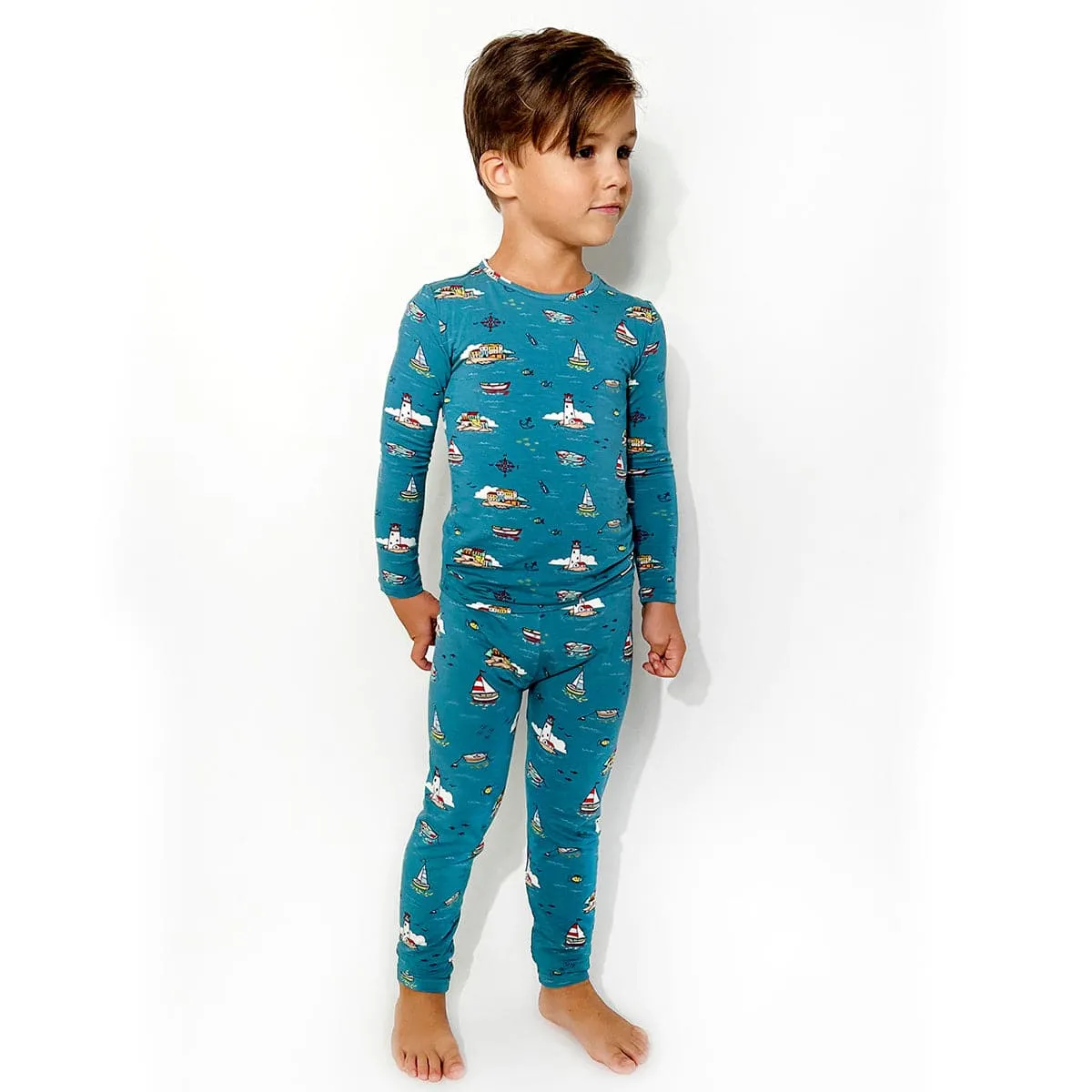 Lighthouses Kids Bamboo Pajamas