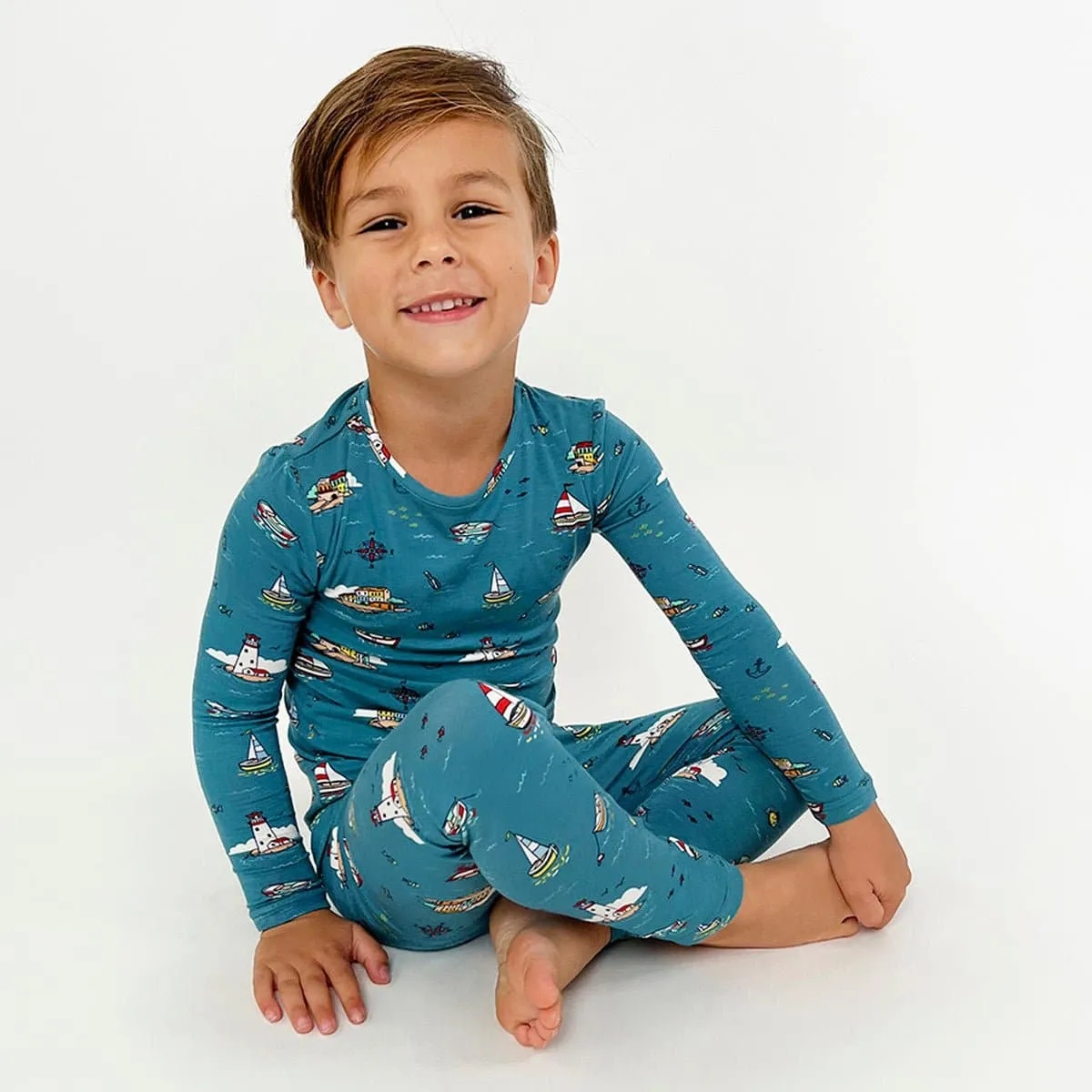 Lighthouses Kids Bamboo Pajamas