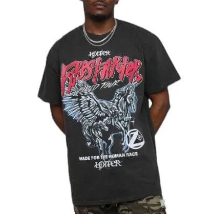 Loiter Firestarter Tour Ultra Premium Vintage T Shirt (Black Wash)