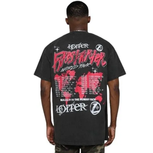 Loiter Firestarter Tour Ultra Premium Vintage T Shirt (Black Wash)