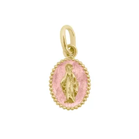 Madone Blush Resin pendant, Yellow Gold