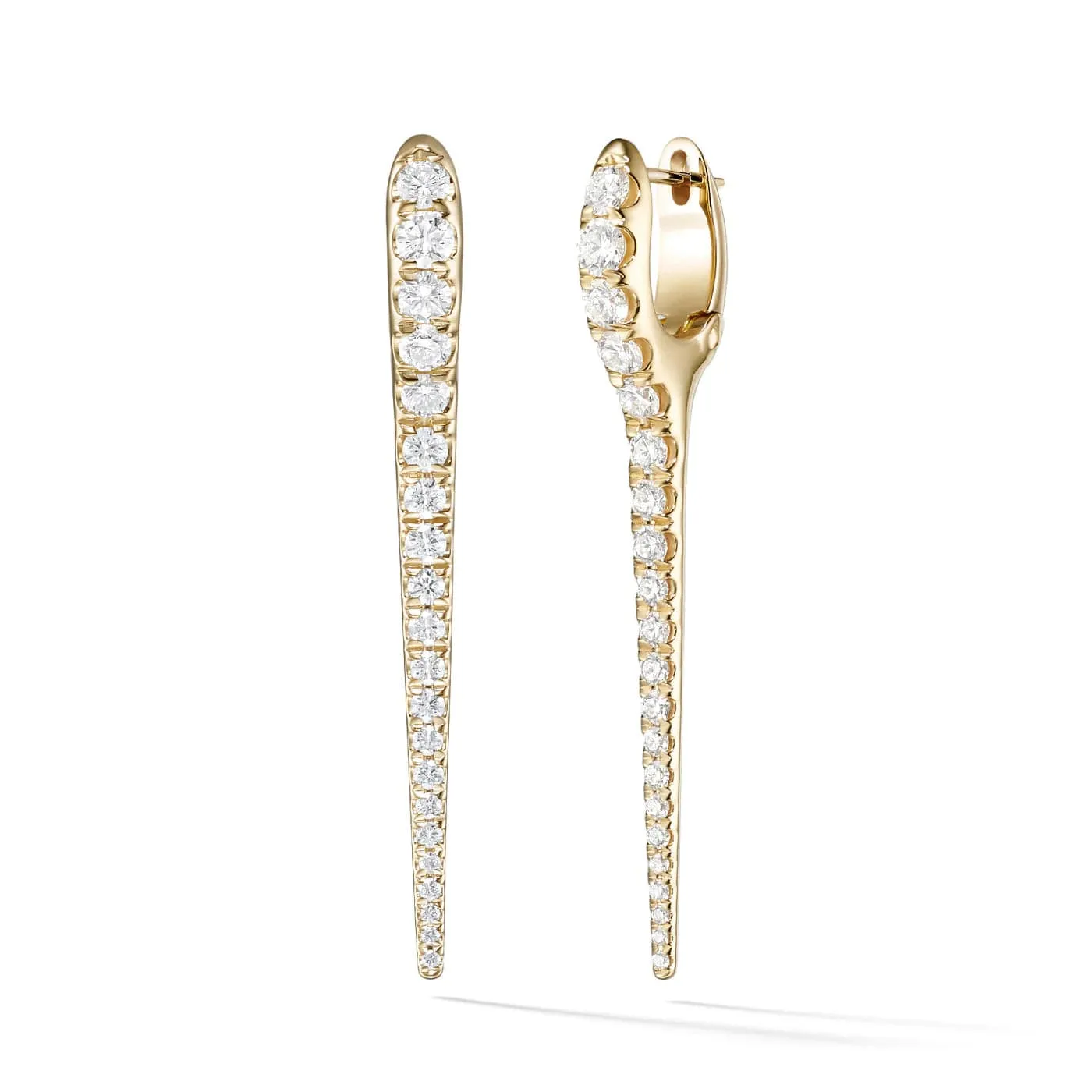 MELISSA KAYE 18K YELLOW GOLD LOLA MEDIUM NEEDLE DIAMOND EARRINGS 1.52CTW