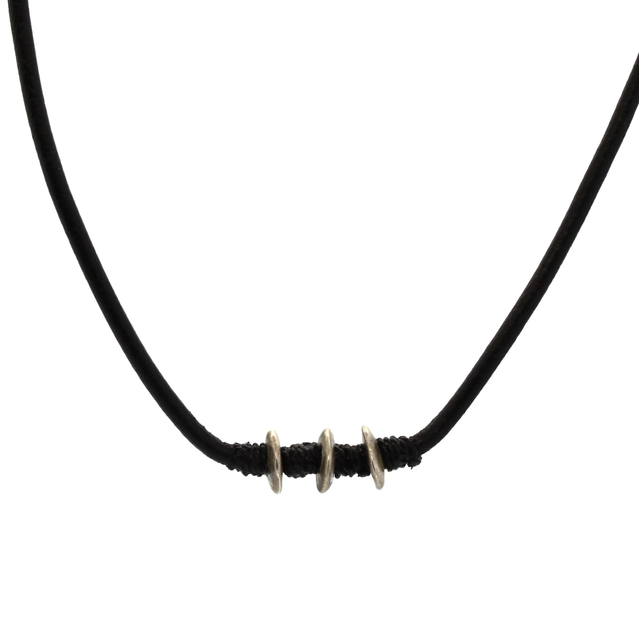 Men's Trinity Leather Necklace