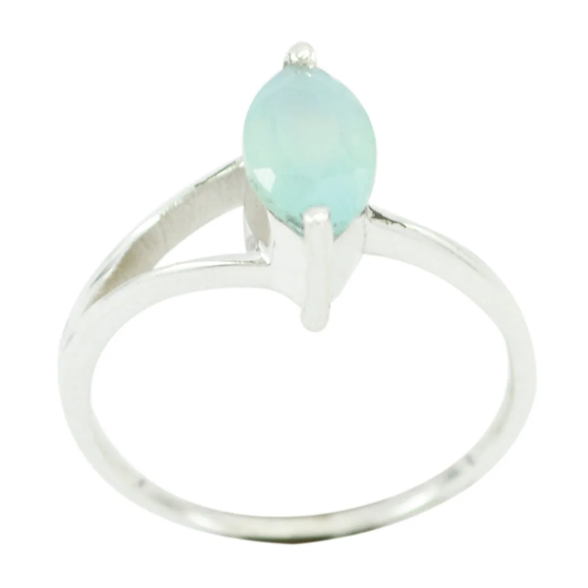 Nubile Gemstone Aqua Chalcedony 925 Sterling Silver Ring Greek Jewelry