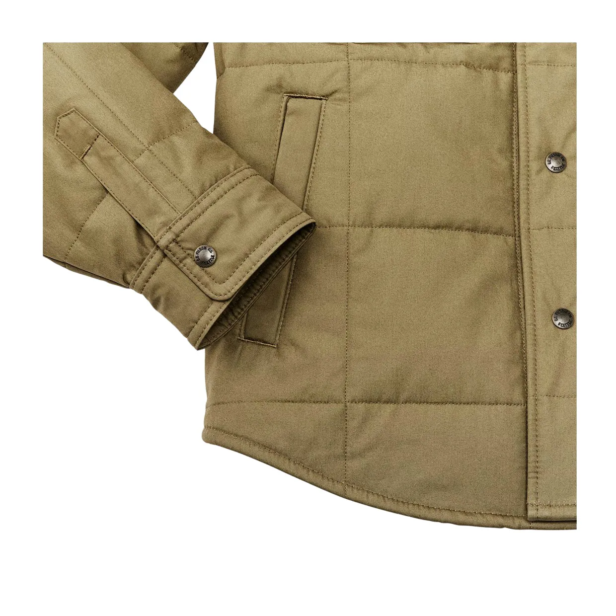 Overshirt Uomo Filson Cover Cloth Quilted Jac-shirt Verde