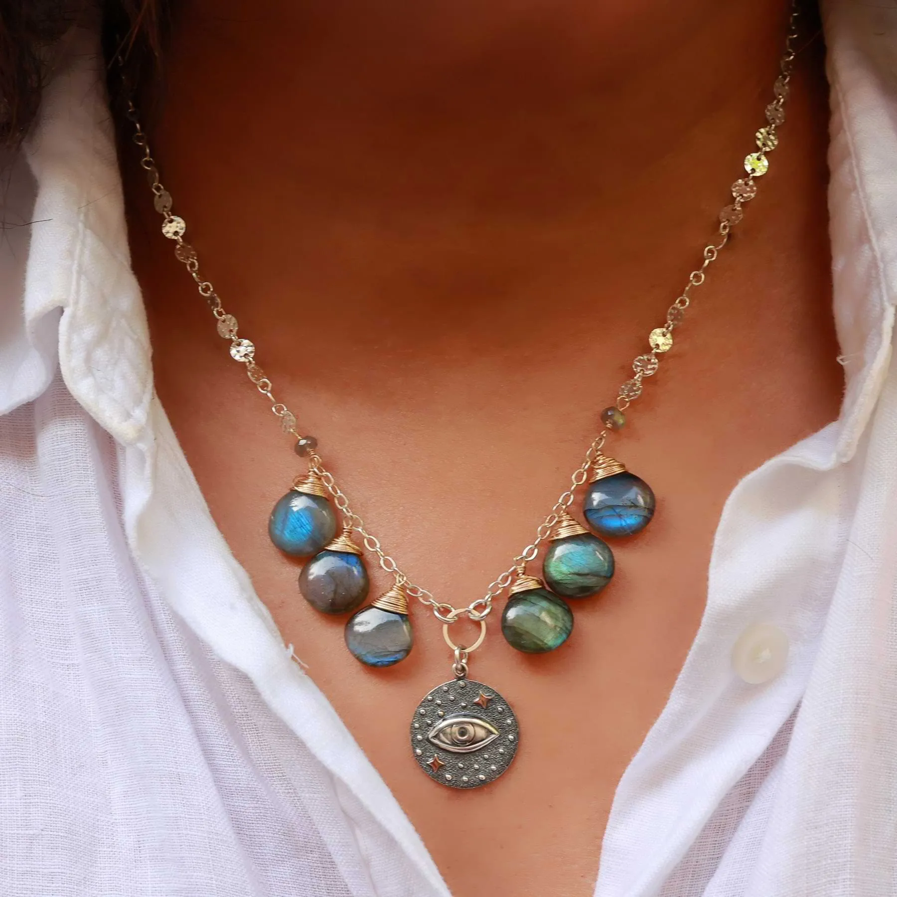 Perception -Third Eye Labradorite Silver Necklace