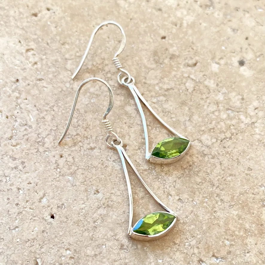 Peridot Marquise Earrings - Esta