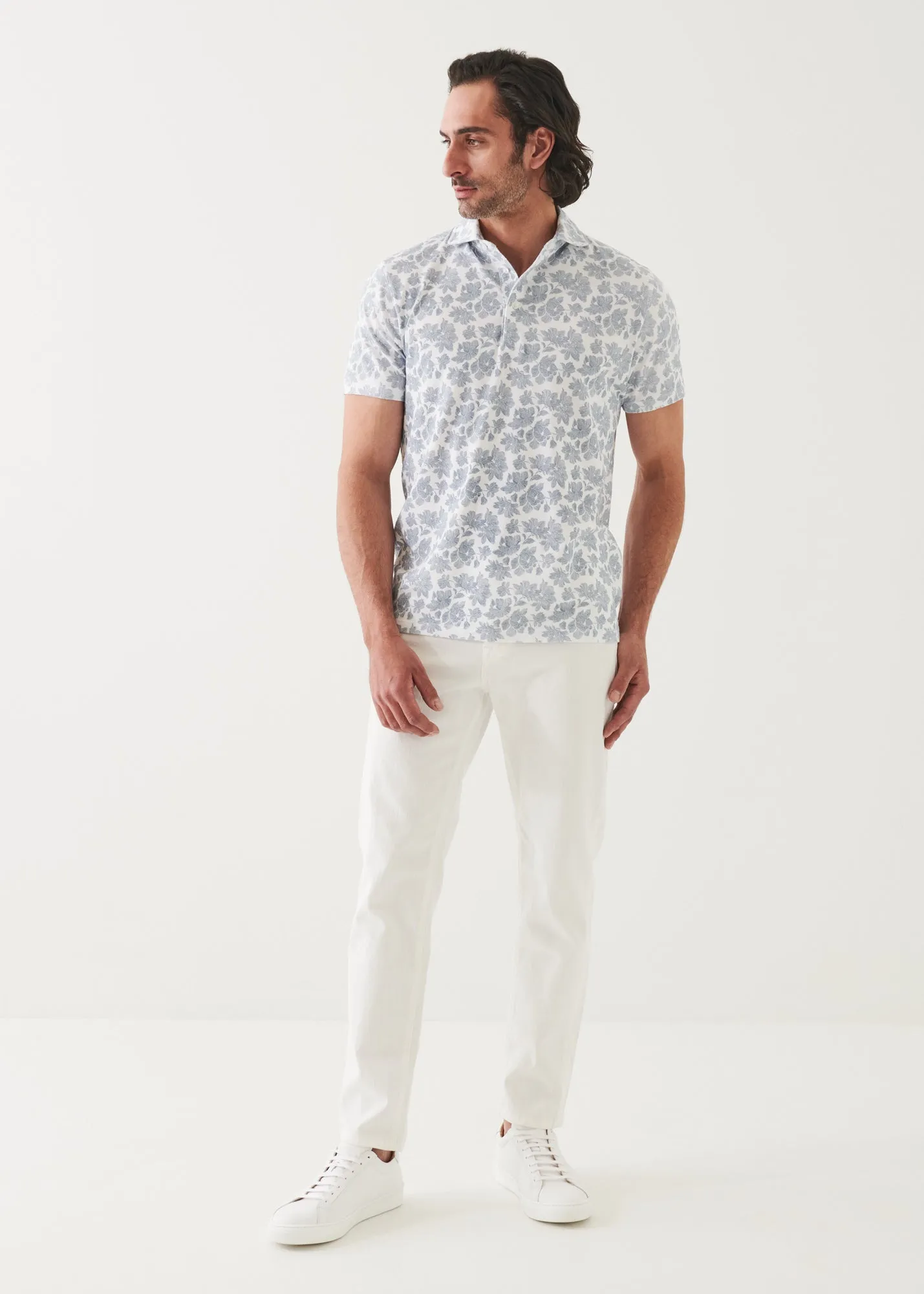 PIMA COTTON STRETCH PRINTED POLO