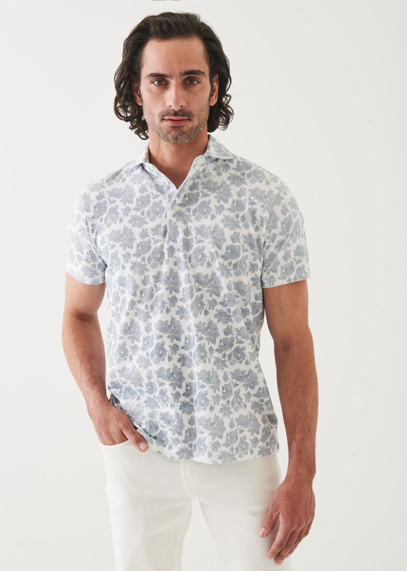 PIMA COTTON STRETCH PRINTED POLO