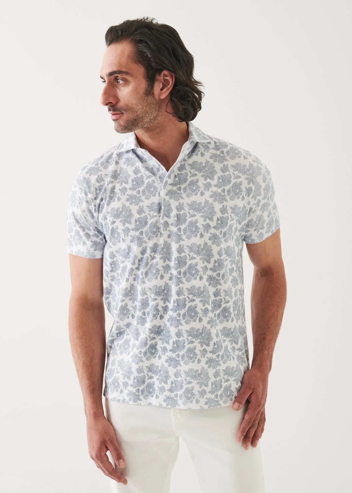 PIMA COTTON STRETCH PRINTED POLO