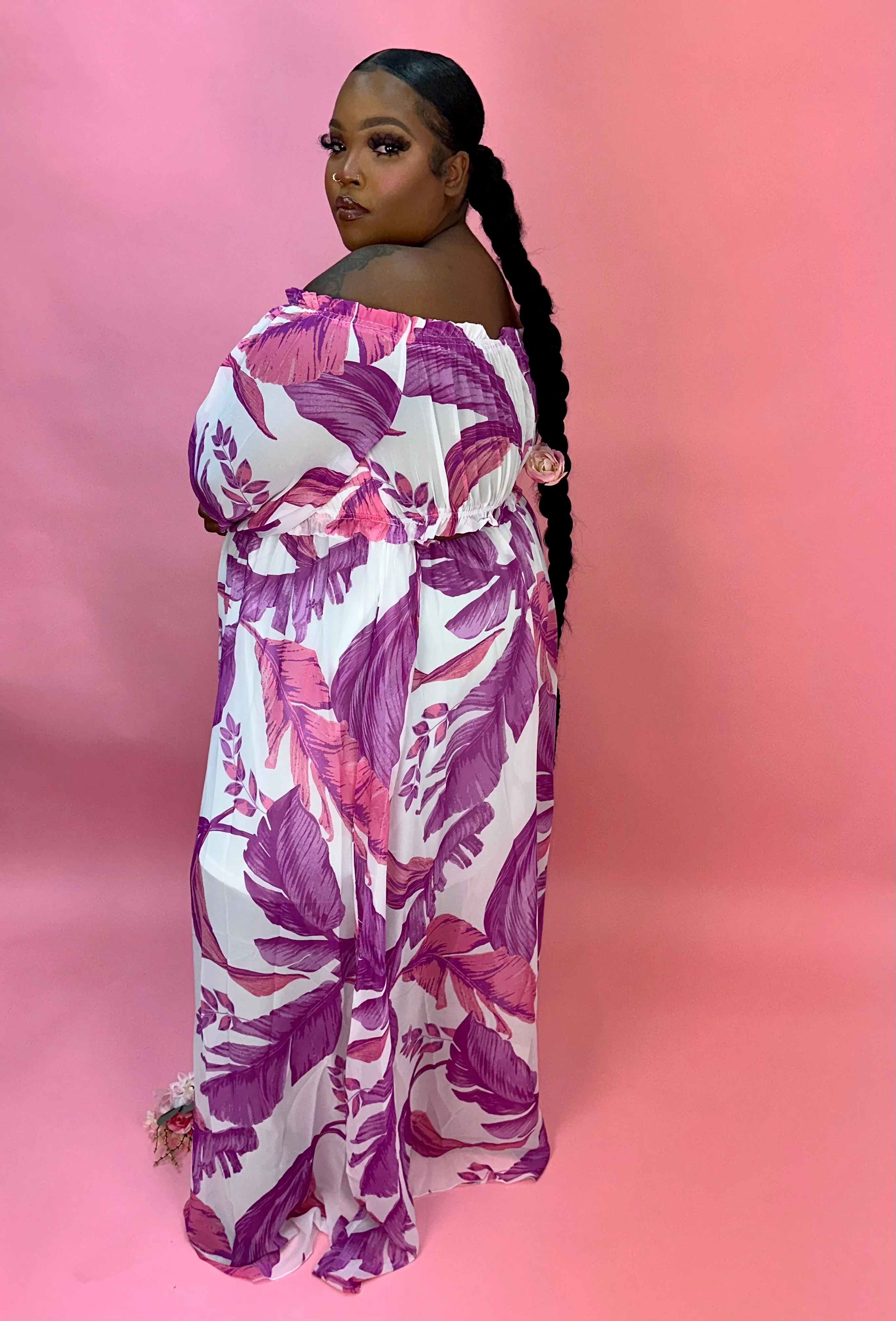 Pink Floral   size Maxi Dress