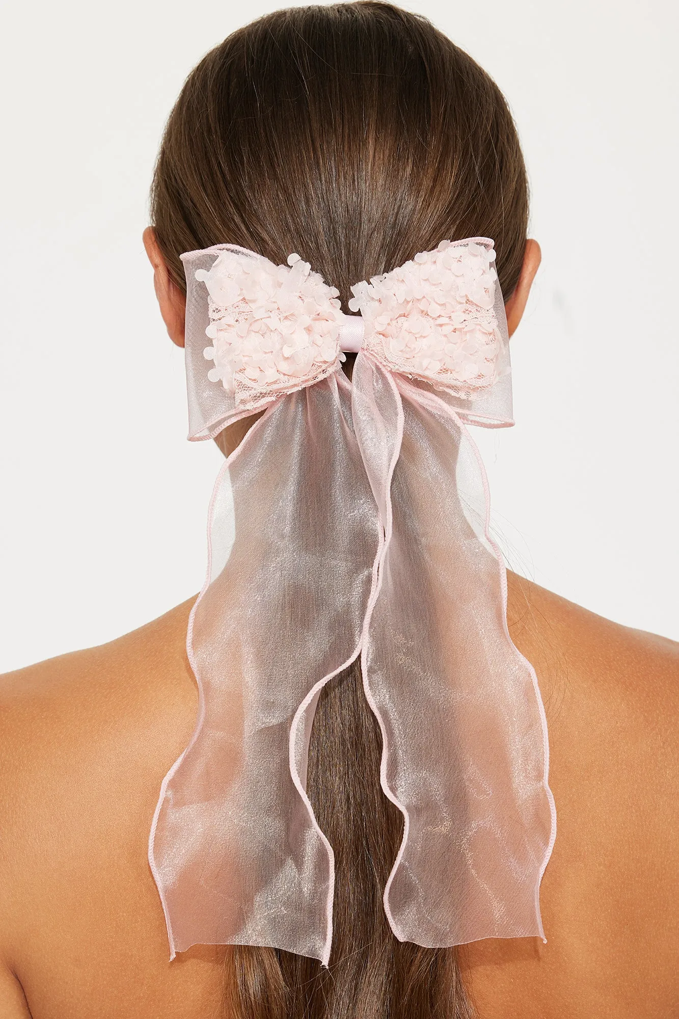 Pretty Please Bow Hair Clip - Pink