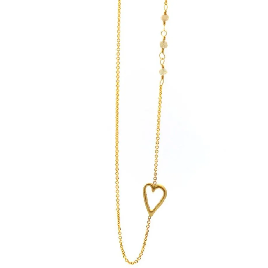 Raw Diamond Love Necklace