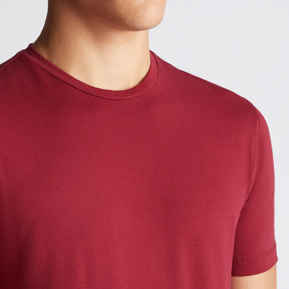 Remus Uomo Stretch Cotton Tee | Dark Red