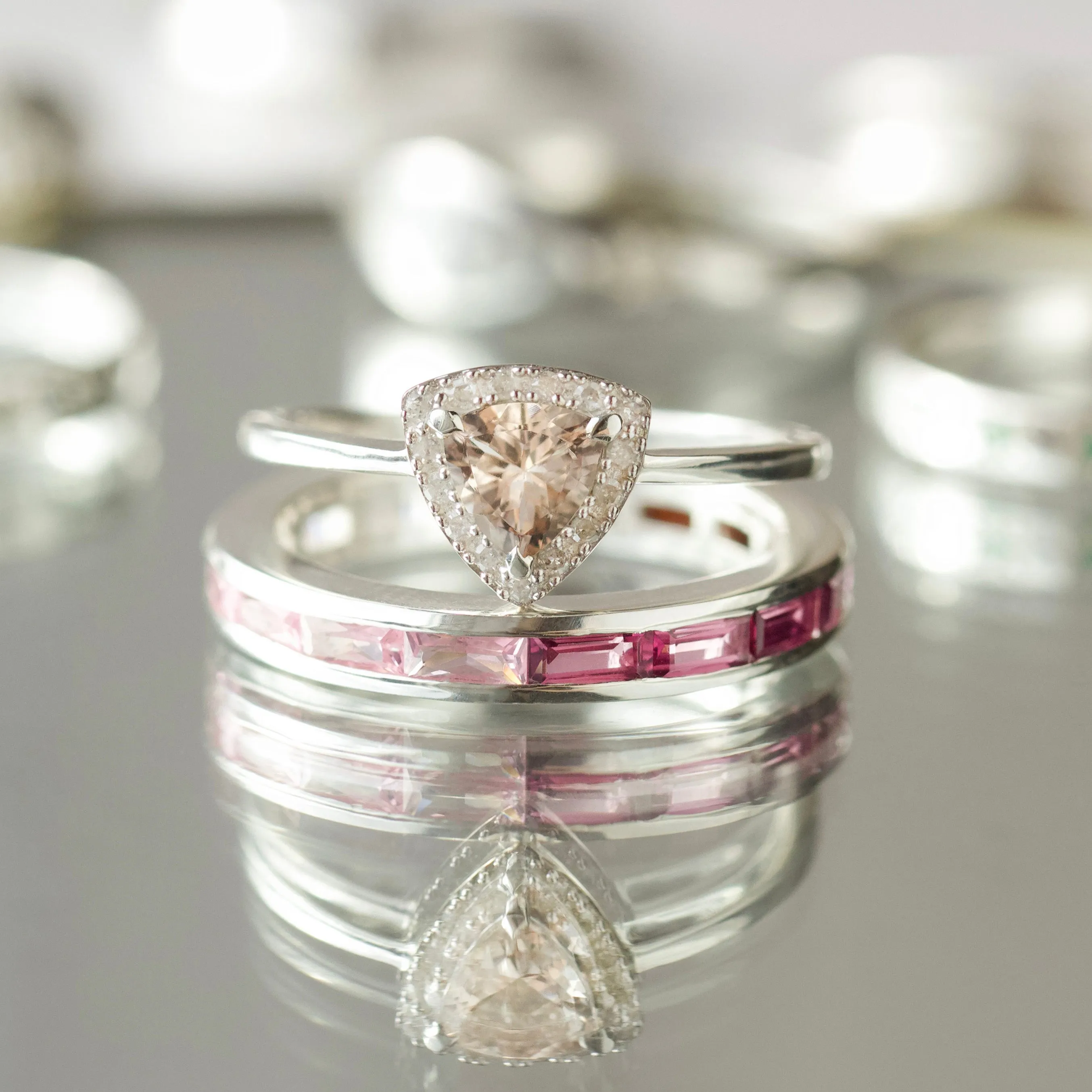 Rosa Morganite & Diamond Ring