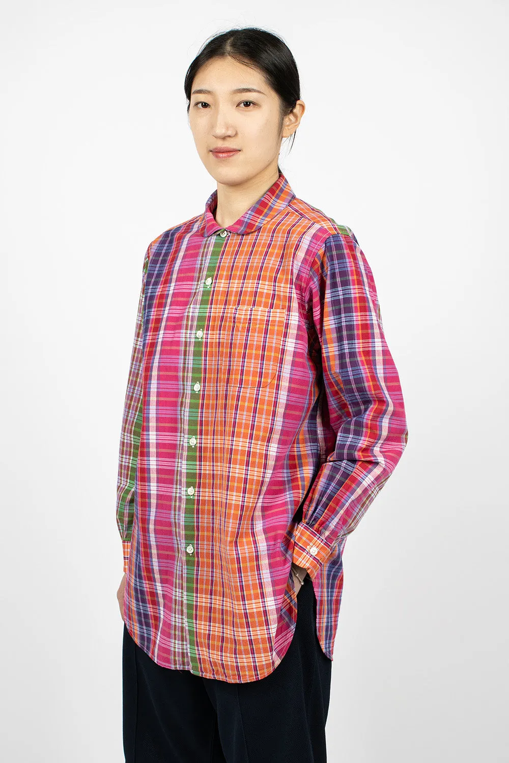 Rounded Collar Shirt Multi