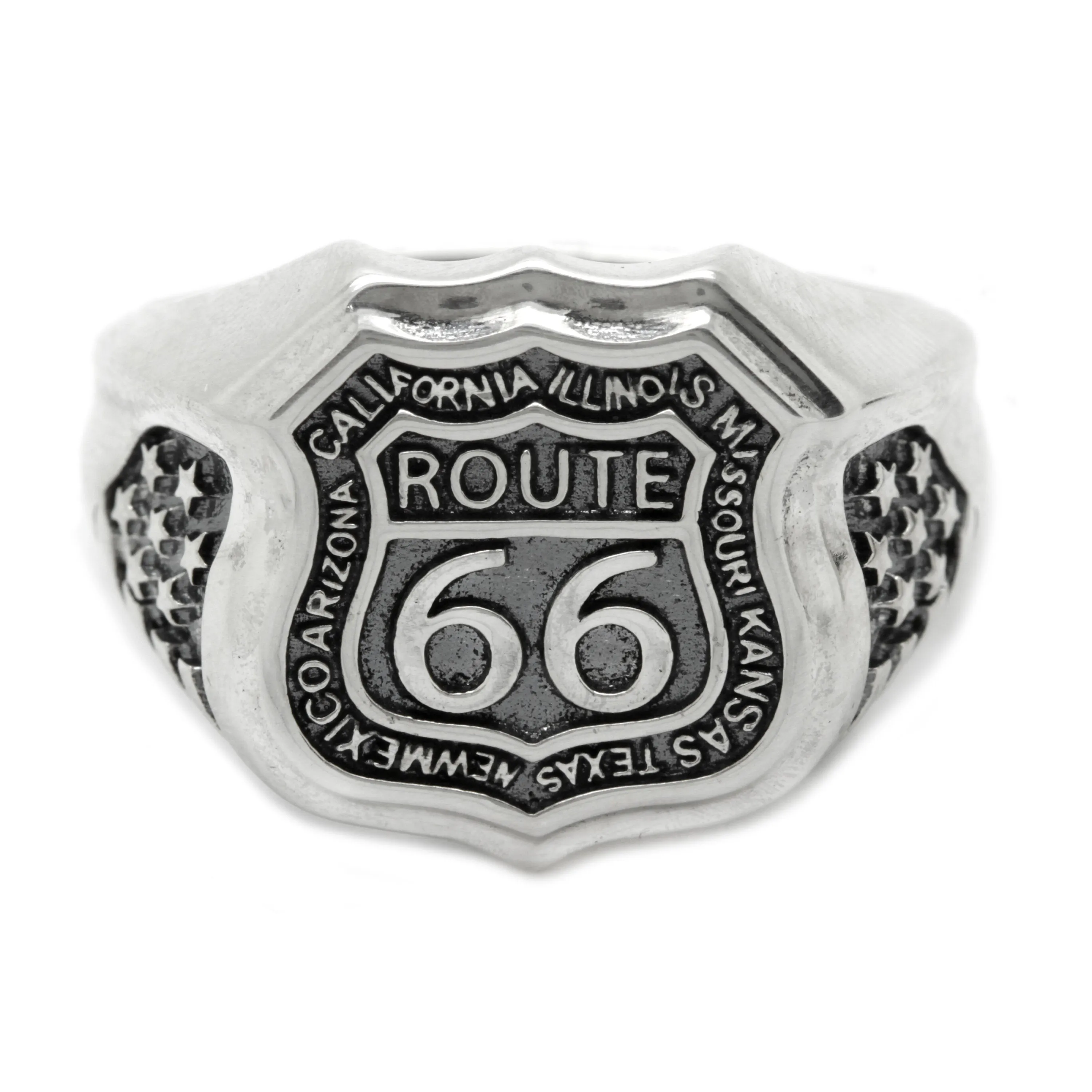 Route 66 Exclusive Biker Men Ring Silver 925