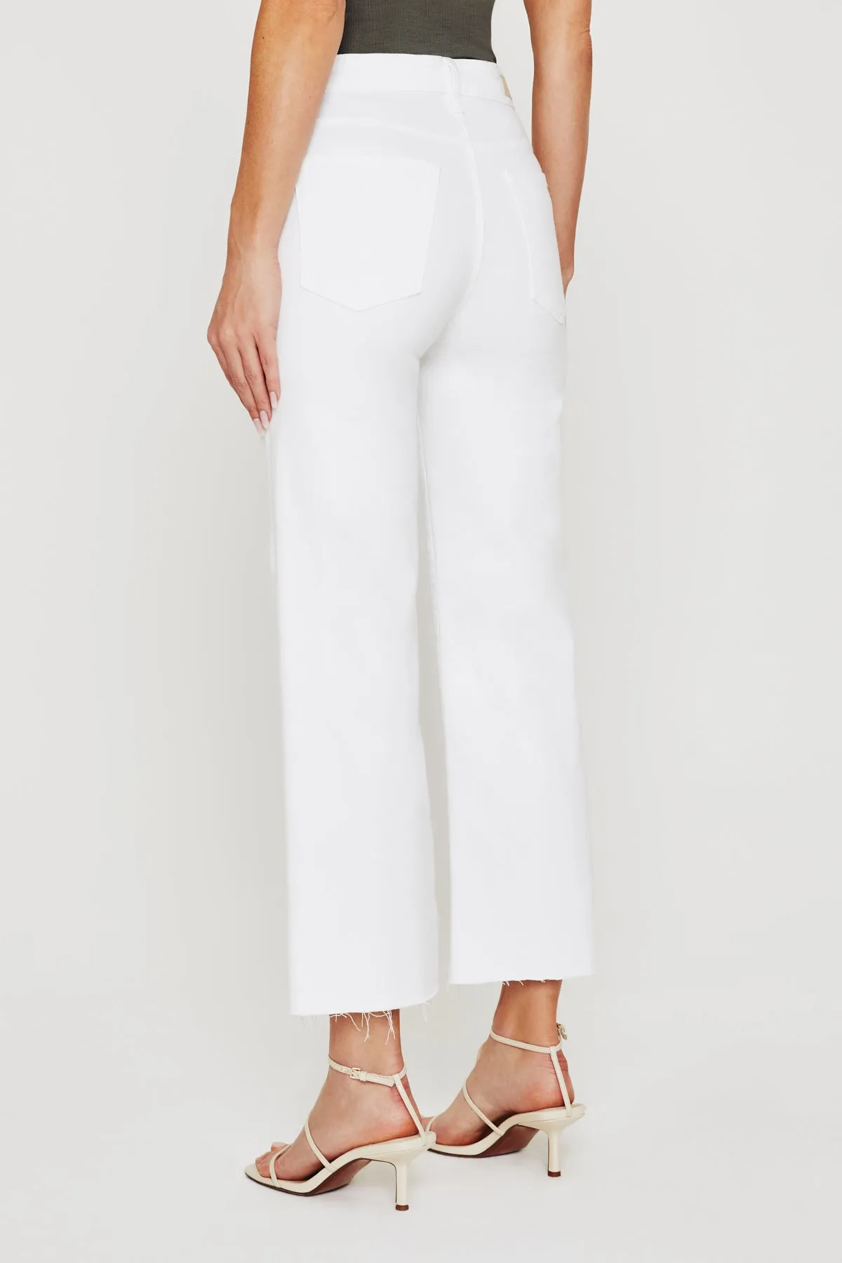 SAIGE MODERN WIDE LEG CROP (WHITE) - A.G. DENIM