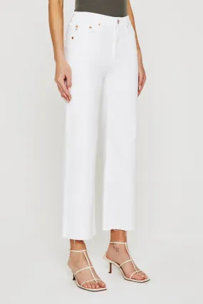 SAIGE MODERN WIDE LEG CROP (WHITE) - A.G. DENIM