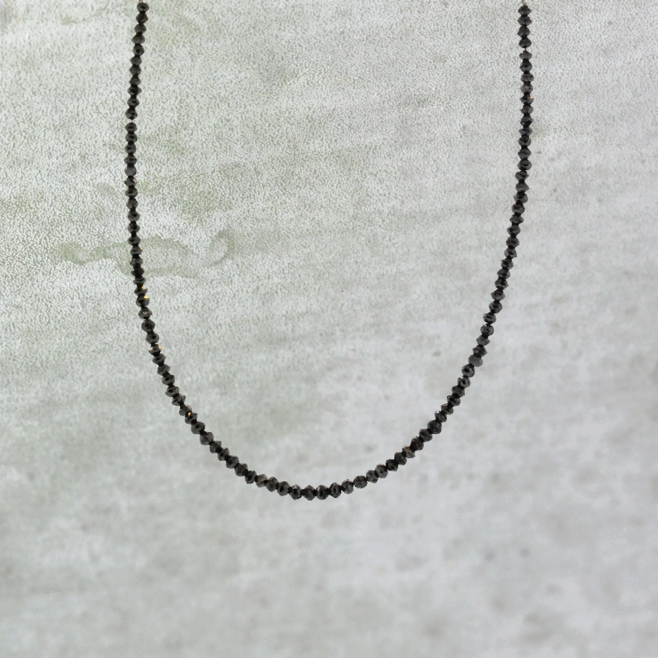 Salt and Pepper Raw Diamond Choker Necklace