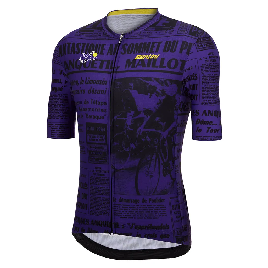 Santini TDF Puy De Dome Jersey - Print