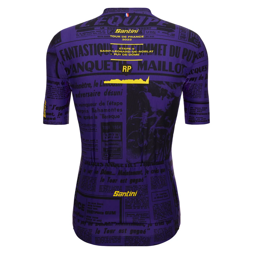 Santini TDF Puy De Dome Jersey - Print