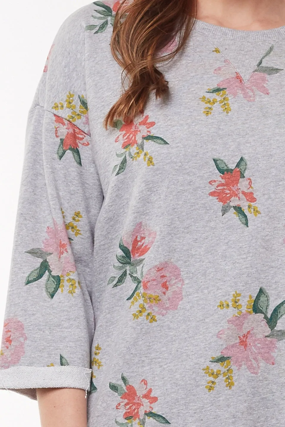 Secret Garden Snow Marle Fleece Crew