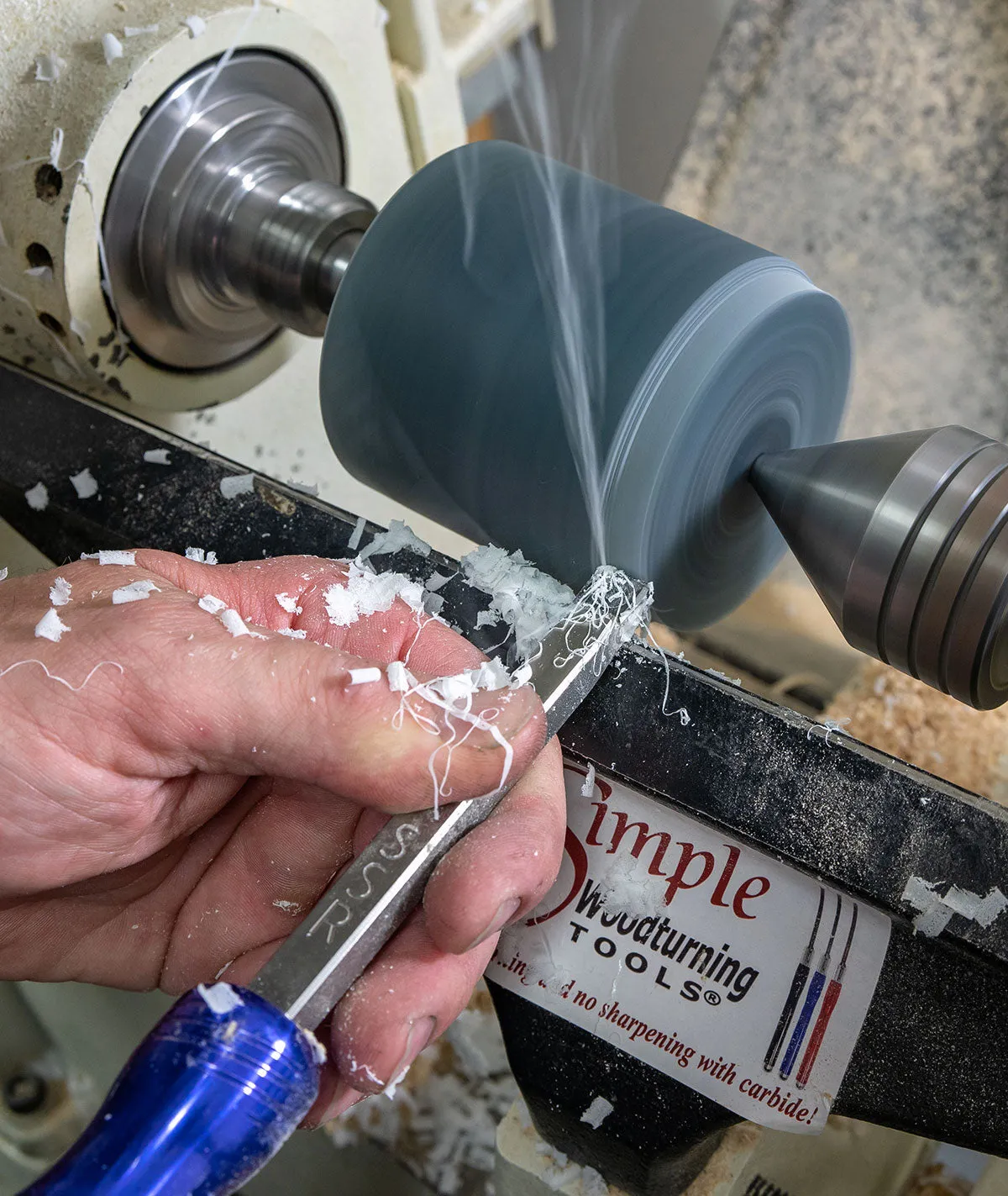 Simple Start Roughing Tool with 2 Cutters: 1 Negative Rake and 1 Woodturning - 12 Overall with Handle