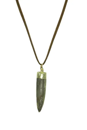 Stone Spike Pendant Unisex Necklace