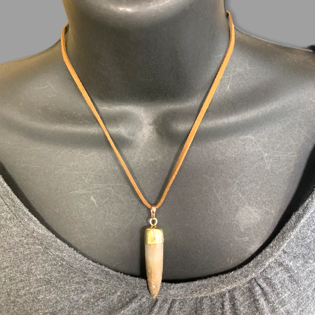 Stone Spike Pendant Unisex Necklace