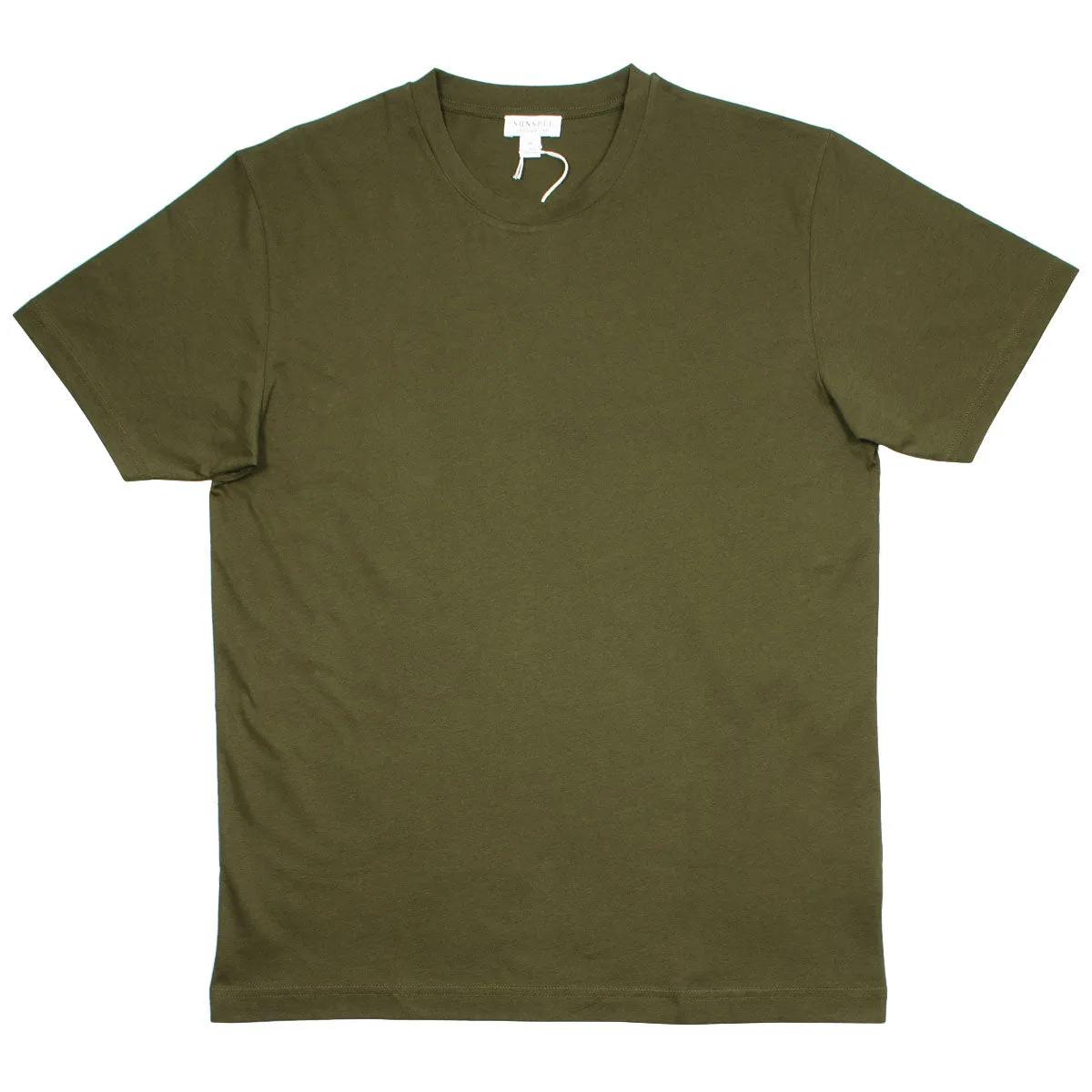 Sunspel - Short Sleeve Riviera Crew Neck T-shirt - Military Green