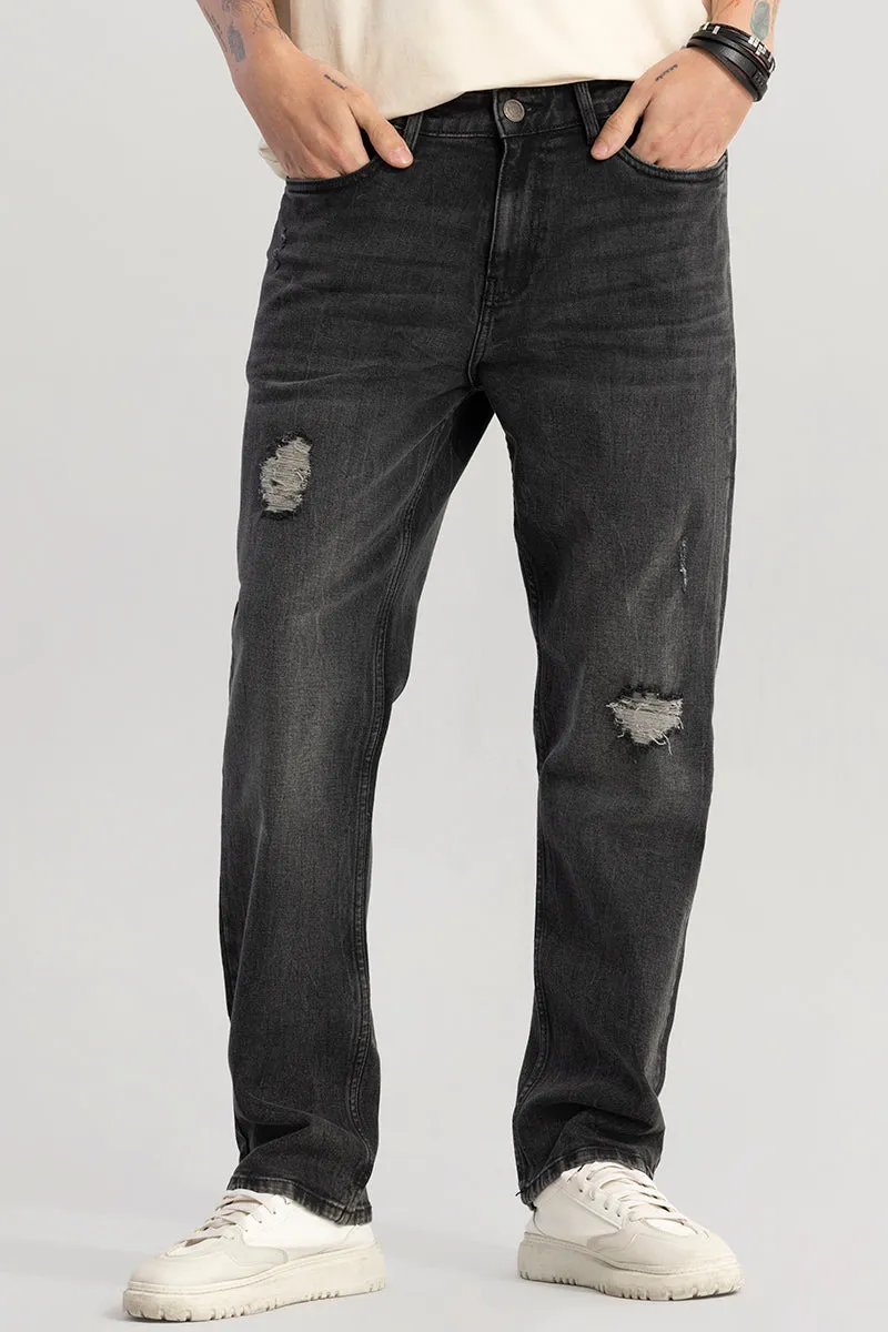 Swankie Charcoal Black Comfort Fit Jeans