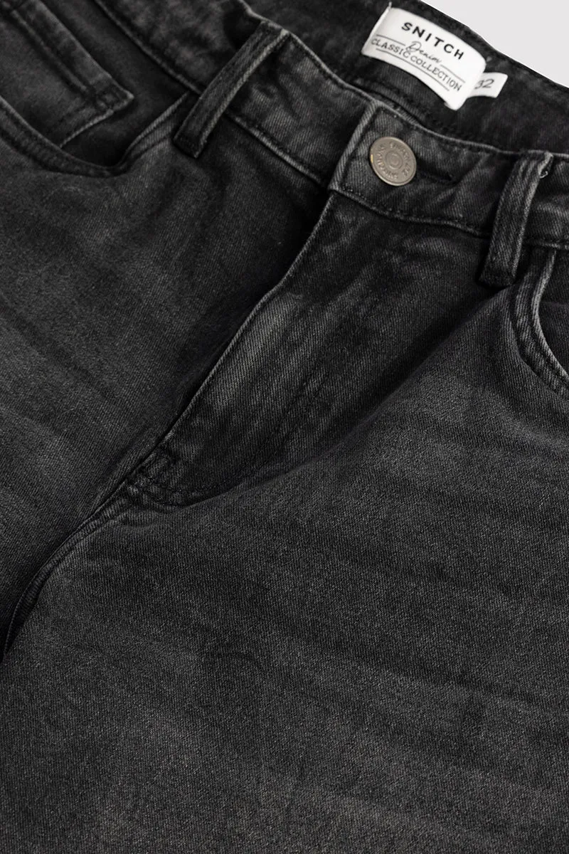 Swankie Charcoal Black Comfort Fit Jeans