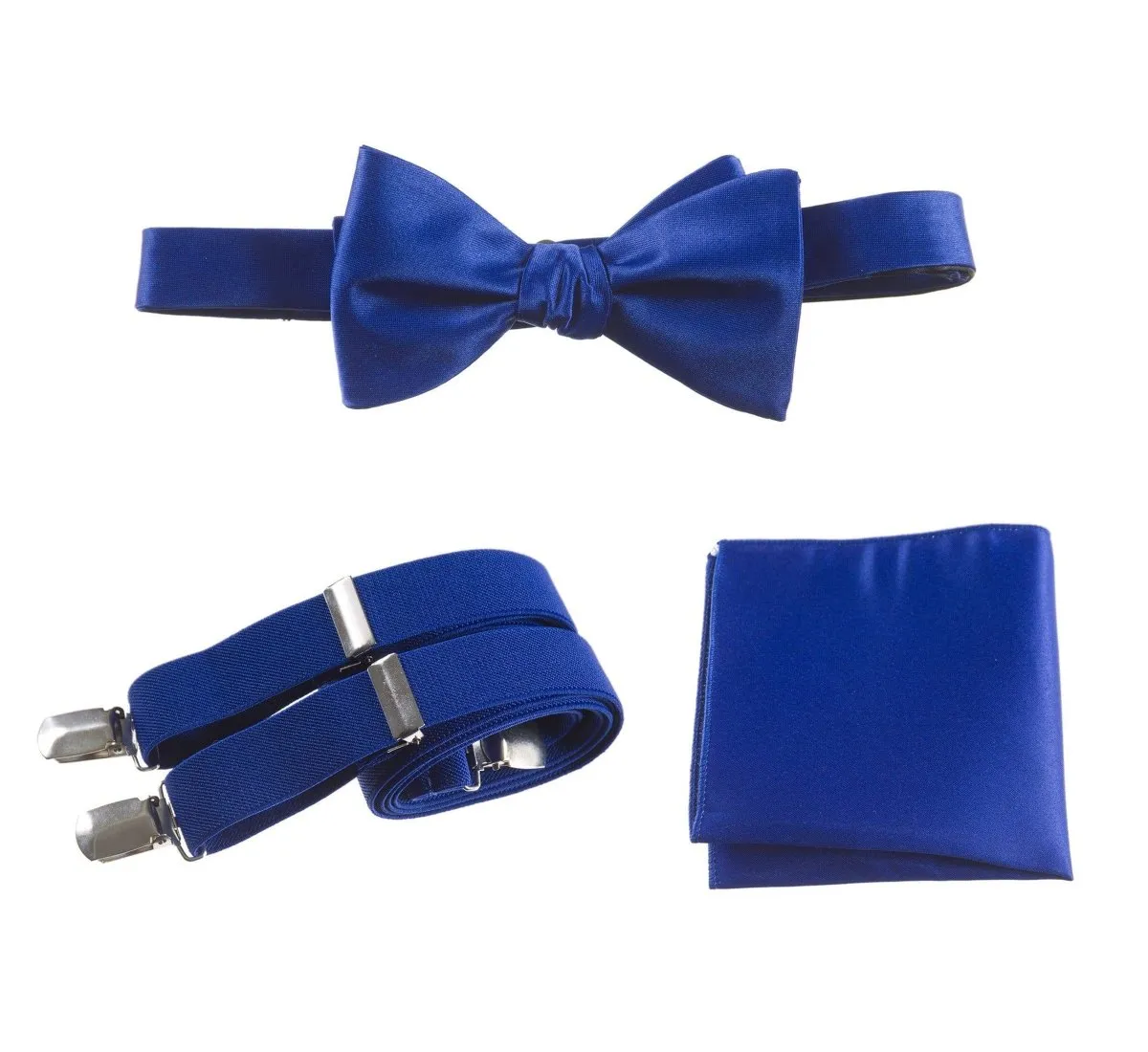 Tuxgear Inc | Men's & Boys Matching Set: Bow Tie, Suspenders & Pocket Square