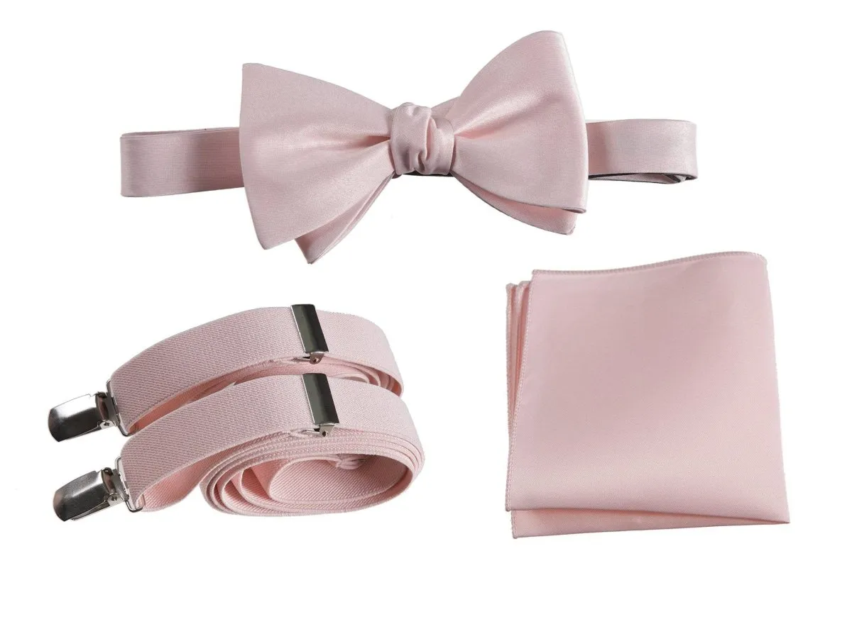 Tuxgear Inc | Men's & Boys Matching Set: Bow Tie, Suspenders & Pocket Square