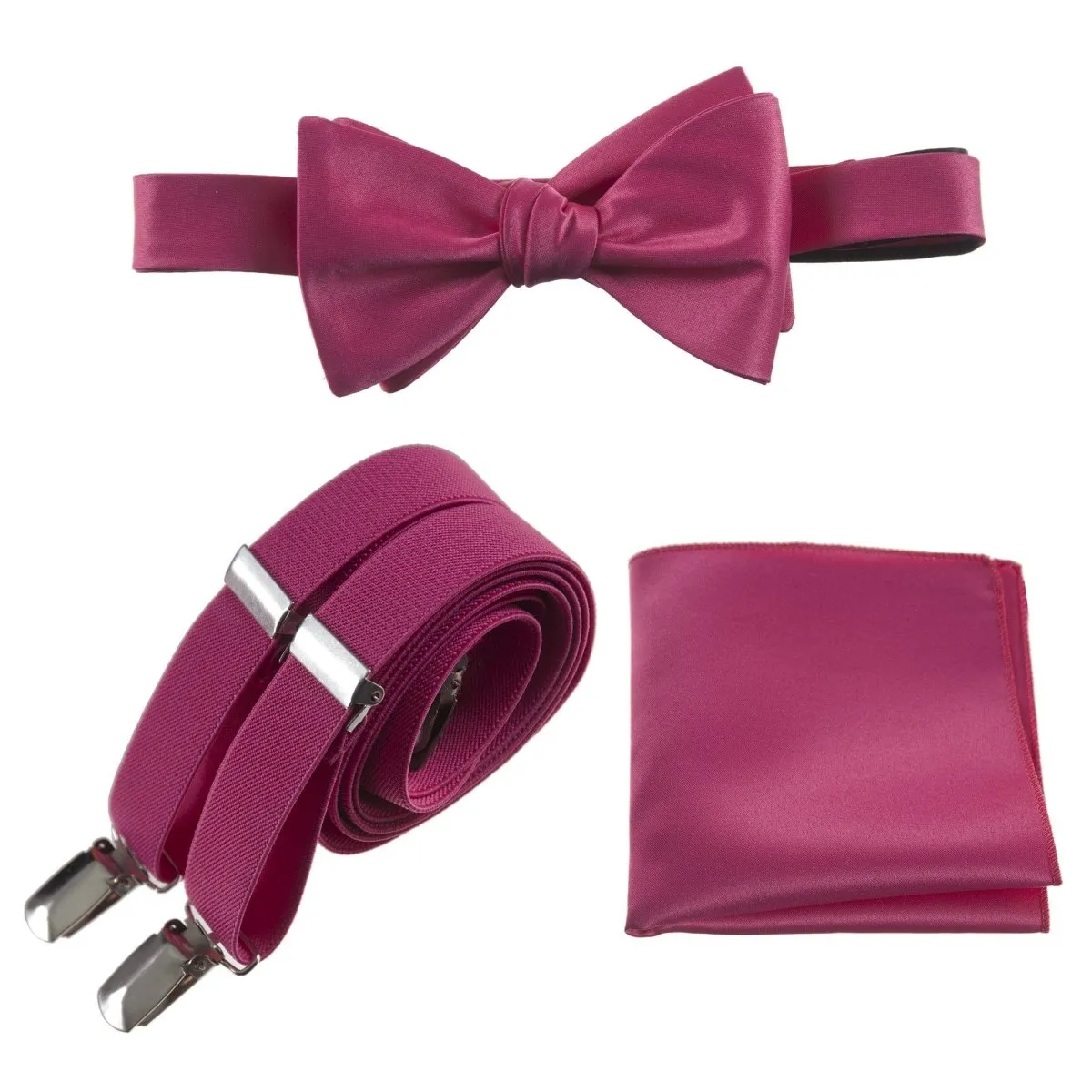 Tuxgear Inc | Men's & Boys Matching Set: Bow Tie, Suspenders & Pocket Square