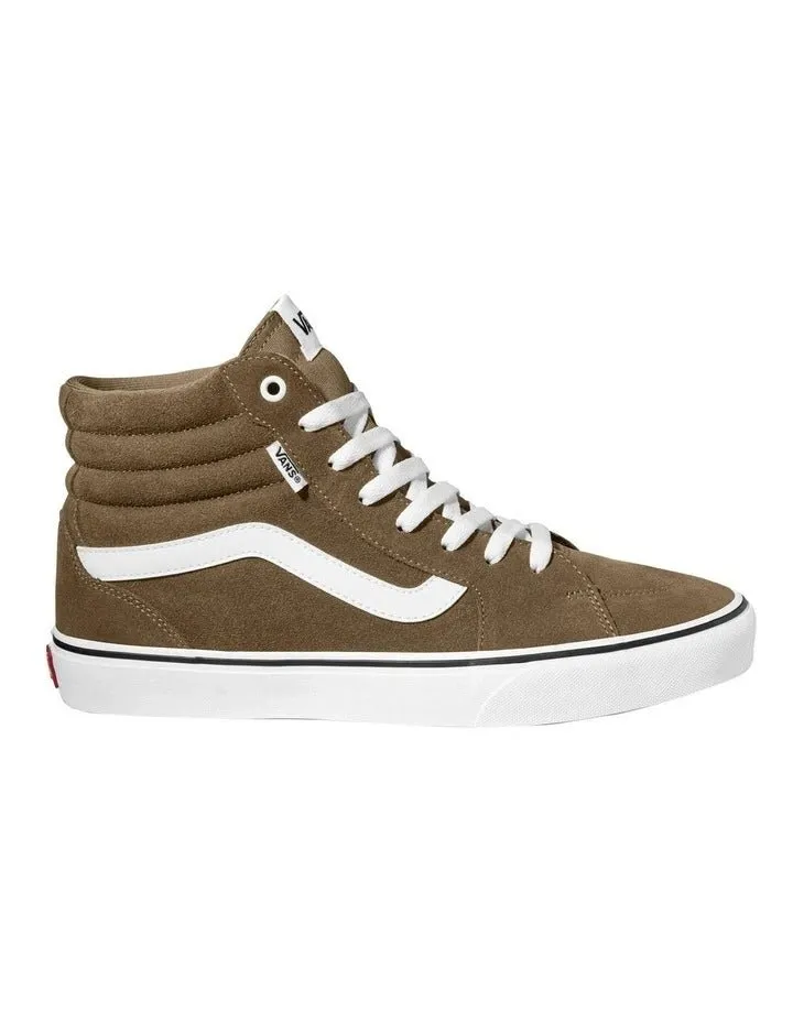 VANS MEN'S FILMORE HIGH SUEDE OLIVE SHOES