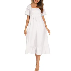 Victoria Sweet Embroidered Nightgown, Short Sleeve, S-L