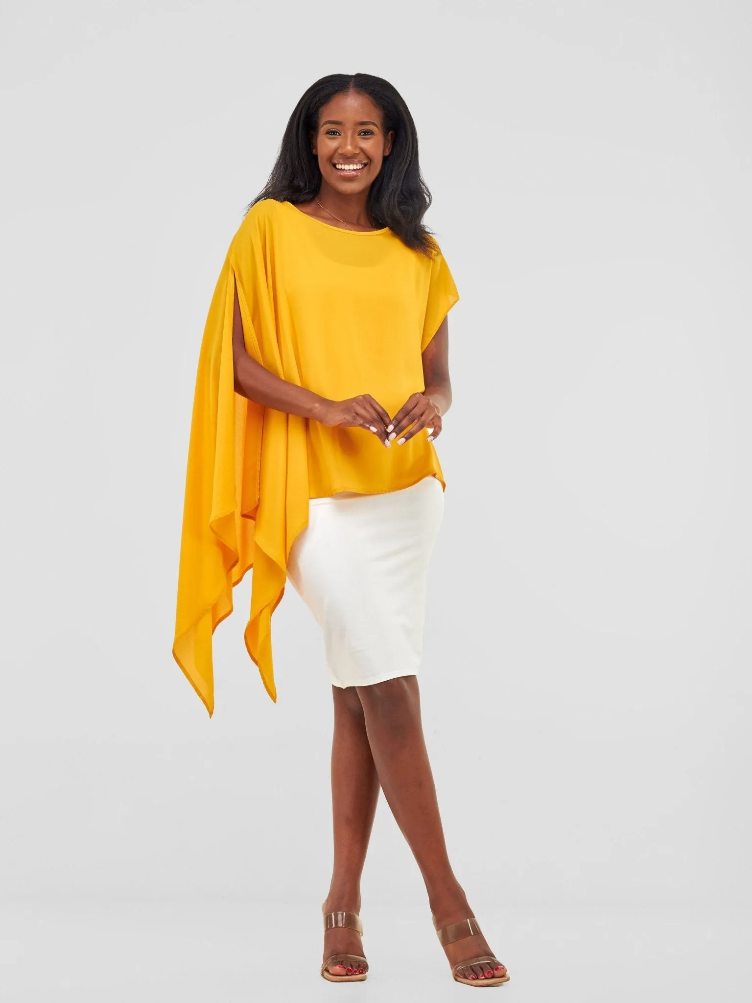 Vivo Sanyu Drop Shoulder Top - Mustard